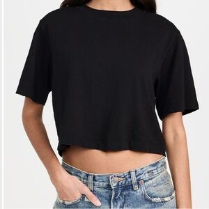 NEW cotton citizen Tokyo Crop Tee in Black Large